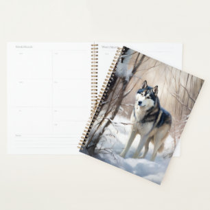 Siberian Husky Let It Snow Christmas Planner