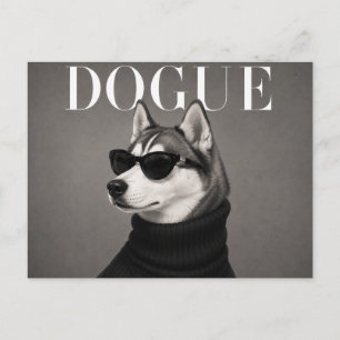Siberian Husky Luxury Editorial Postcard