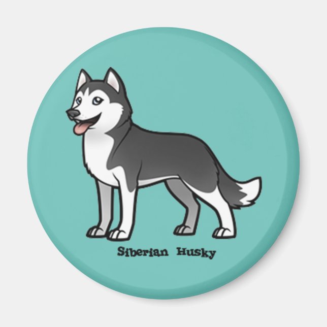 Siberian Husky Magnet (Front)