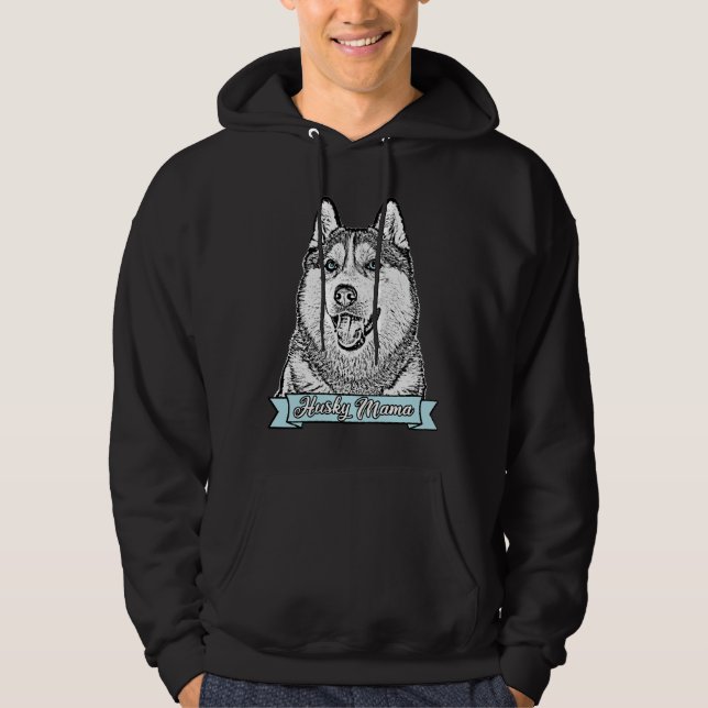 Siberian Husky Mama Statement Hoodie (Front)