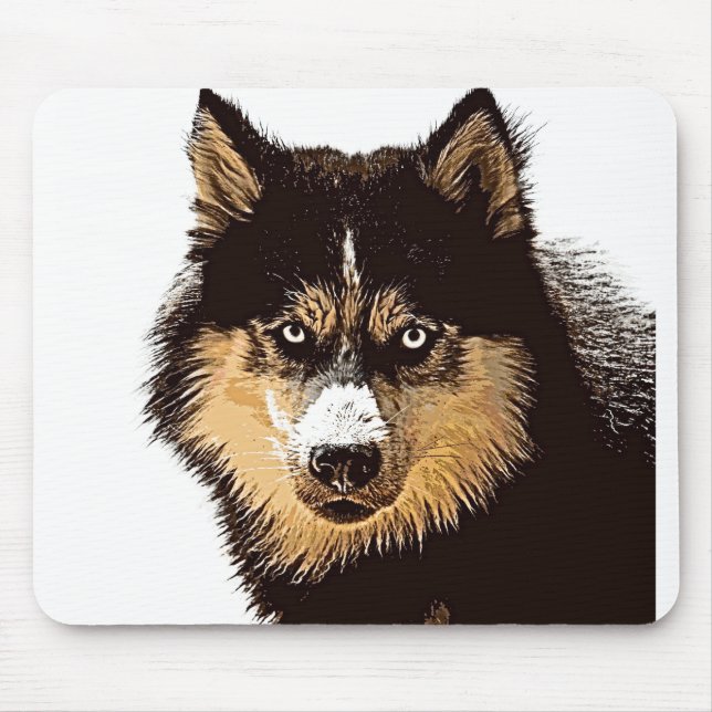 Siberian Husky Mouse Mat (Front)