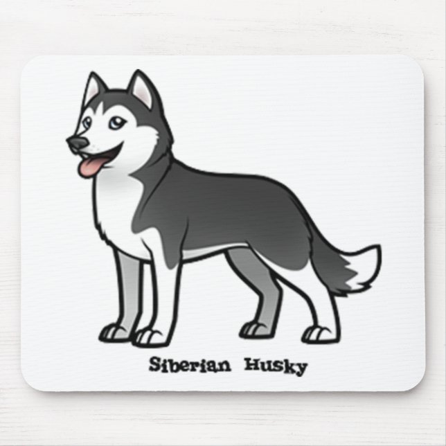 Siberian Husky Mouse Mat (Front)