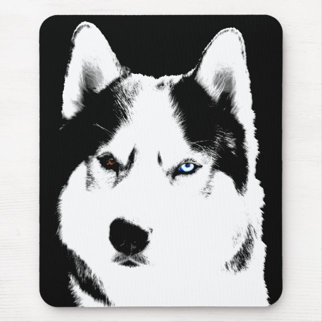 Siberian Husky Mousepad Gifts Malamute Sled Dogs (Front)