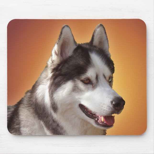 Siberian Husky Mousepad Gifts Malamute Sled Dogs (Front)