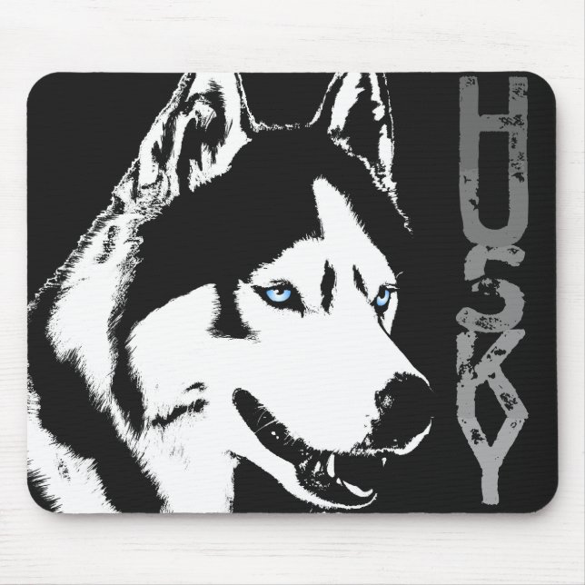 Siberian Husky Mousepad Gifts Malamute Wolf Dogs (Front)