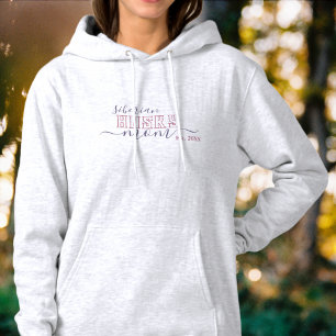 Siberian Husky Mum Est Year Pink Purple Hoodie
