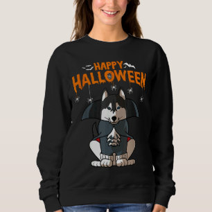 Siberian Husky Mum Funny Dog Halloween Vampire   W Sweatshirt