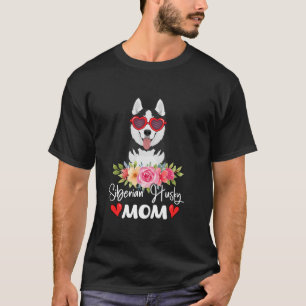 Siberian Husky Mum Mama Sunglasses Dog Lover Owner T-Shirt