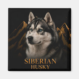 Siberian Husky Northern Spirit Collection Magnet