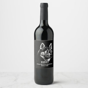 Siberian Husky Official Dog Of Coolest Wine Label
