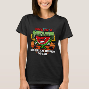 Siberian Husky One In A Melon Vintage Retro Summ T-Shirt