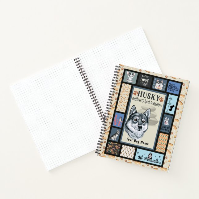 Siberian Husky Owner Lover Funny Keepsake Quilt  Notebook (Inside)