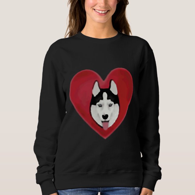 Siberian Husky P Dog Sweatshirt (Front)