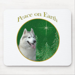 Siberian Husky Peace Mouse Mat