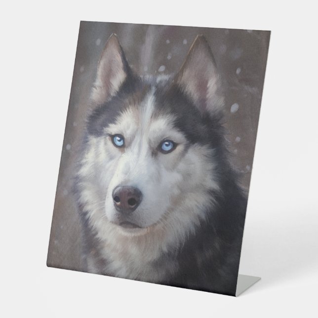 Siberian Husky Pedestal Sign (Front)