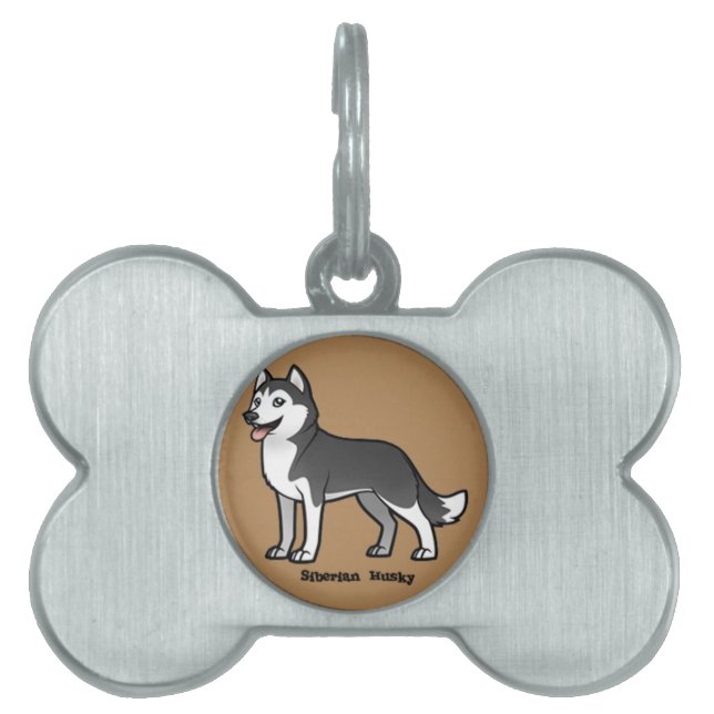 Siberian Husky Pet Name Tag (Front)