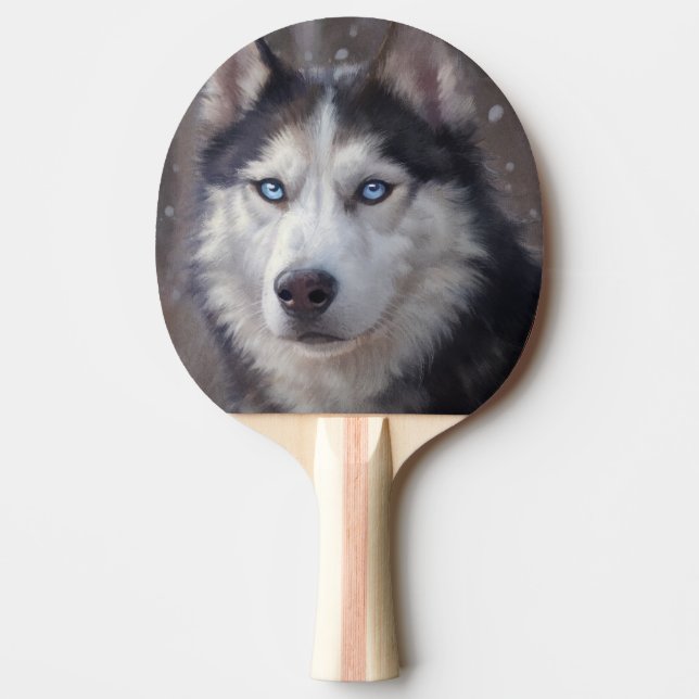 Siberian Husky Ping Pong Paddle (Front)