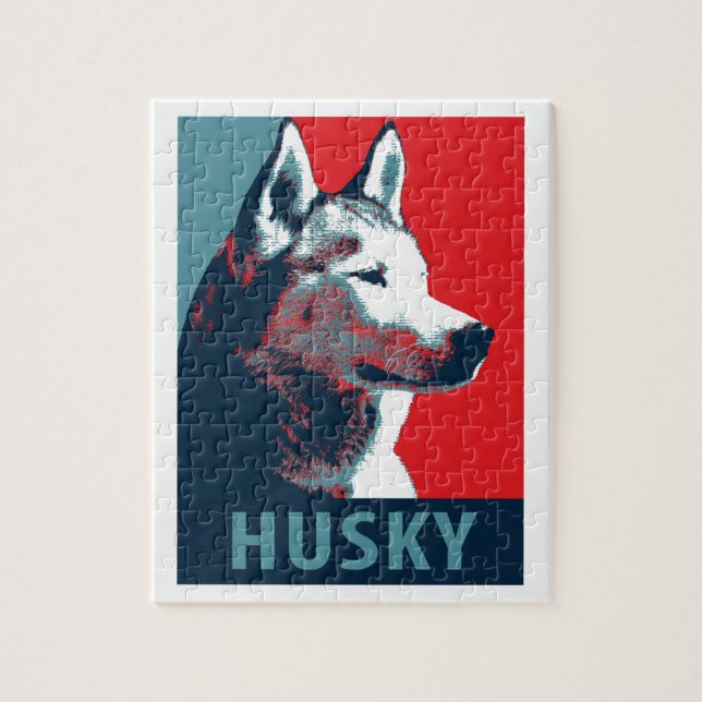 Siberian Husky Political Parody Poster Jigsaw Puzzle (Vertical)