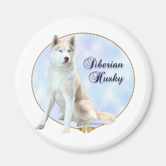 Siberian Husky Portrait - Magnet (Front)