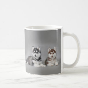 Siberian husky puppies coffee mug