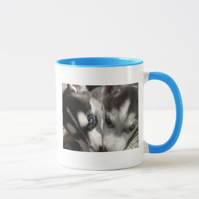 Siberian Husky Puppies mug (Right)
