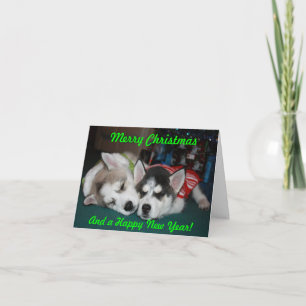Siberian Husky Puppy Note Card