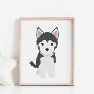 Siberian Husky Puppy Nursery & Kids Poster