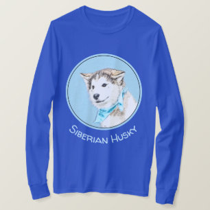 Siberian Husky Puppy Painting - Original Dog Art T-Shirt