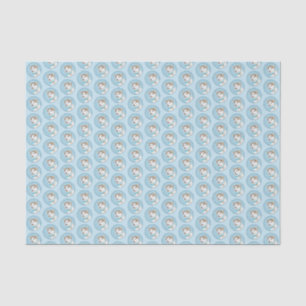 Siberian Husky Puppy Painting - Original Dog Art Tissue Paper