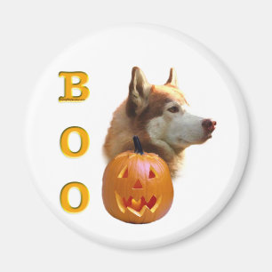 Siberian Husky (red) Boo Magnet