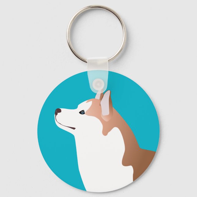 Siberian Husky - Red - Breed Template Design Key Ring (Front)