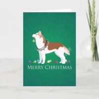 Siberian Husky - Red - Merry Christmas Design