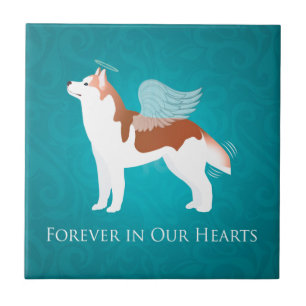 Siberian Husky - Red - Pet Memorial Design Tile