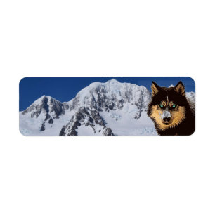 Siberian Husky Return Address Label