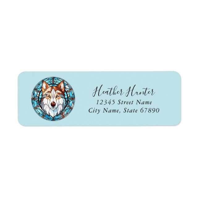 Siberian Husky Return Address Labels (Front)