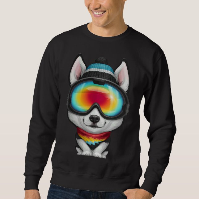 Siberian Husky Rider Sweatshirt (Front)