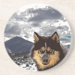 Siberian Husky Sandstone Coaster