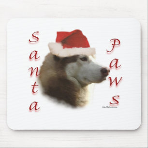Siberian Husky Santa Paws Mouse Mat
