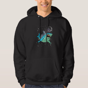 Siberian Husky Shark Jawsome Dog Space Galaxy Hoodie