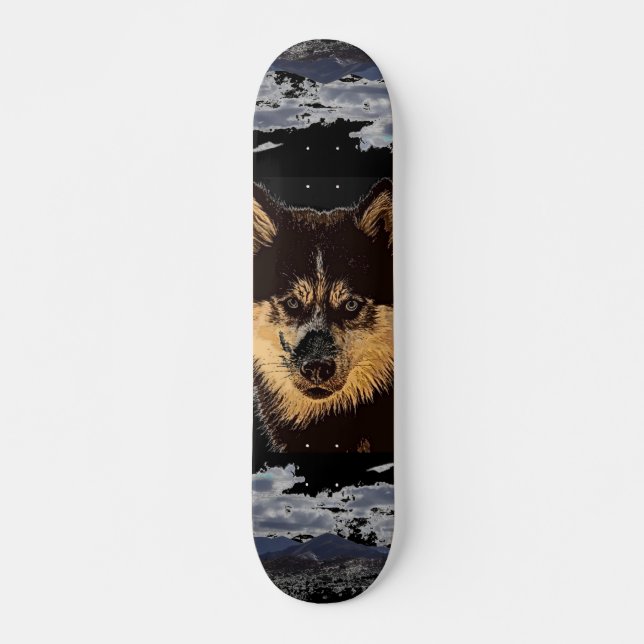 Siberian Husky Skateboard (Front)