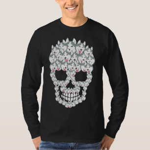 Siberian Husky Skull Dog  Skeleton Halloween  Esse T-Shirt
