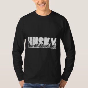 Siberian Husky Sled Dog Pack With Eskimo T-Shirt