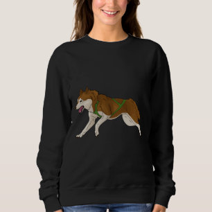 Siberian Husky Sled Dog Red Sweatshirt