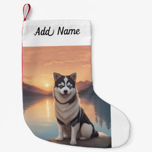 Siberian Husky Small Christmas Stocking