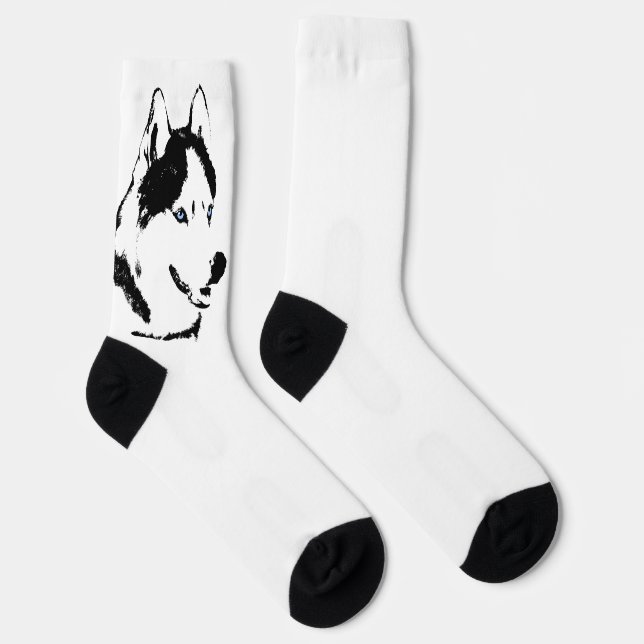 Siberian Husky Socks Husky Dog Socks Customize (Right)