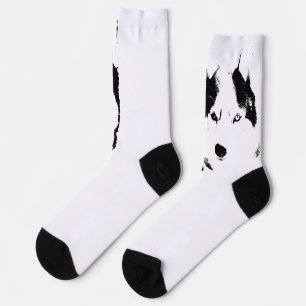 Siberian Husky Socks Husky Eyes Socks Customize