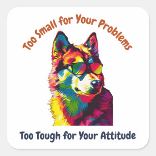 Siberian Husky Square Sticker