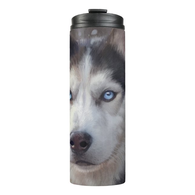 Siberian Husky Thermal Tumbler (Front)