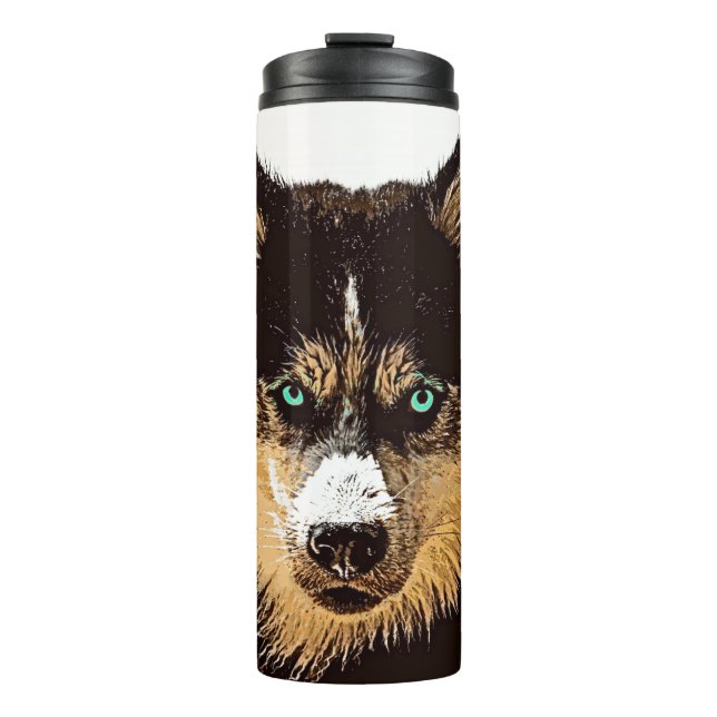Siberian Husky Thermal Tumbler (Front)
