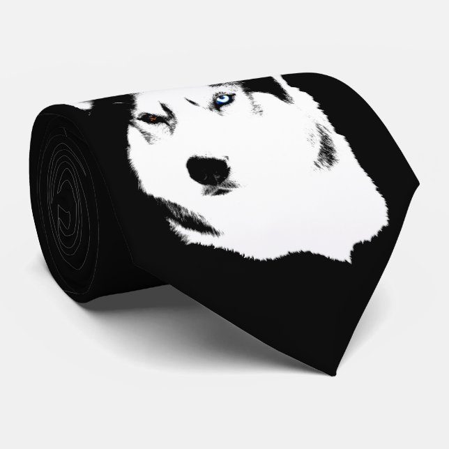 Siberian Husky Ties Stylish Alaskan Malamute Ties (Rolled)